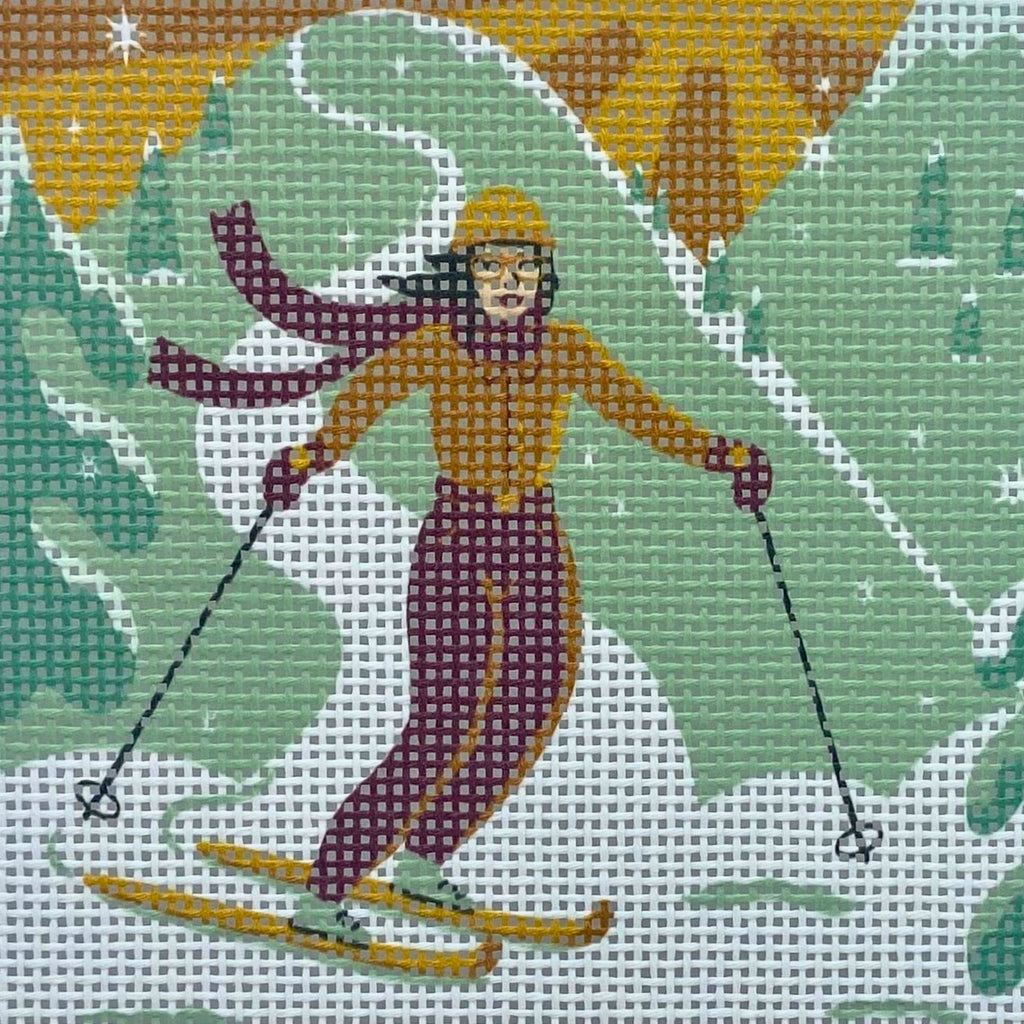 Vintage Skier Canvas